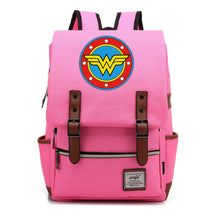 Anime Wonder Woman Printed Youth Student School Bag Men's And Women's Leisure Belt Buckle Backpack