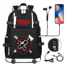 Strange Story Printed Usb Youth Student Backpack For Men And Women's Leisure Travel Backpack
