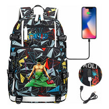 Pirate King Lufei Printed Youth Student Backpack With Large Capacity Leisure Travel Backpack