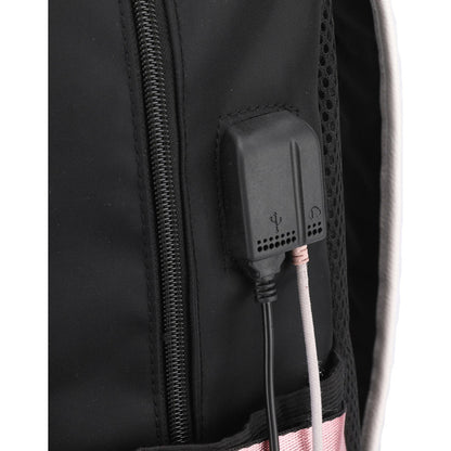 Usb Student Backpack Men's And Women's Casual Woven Strap Flip Backpack