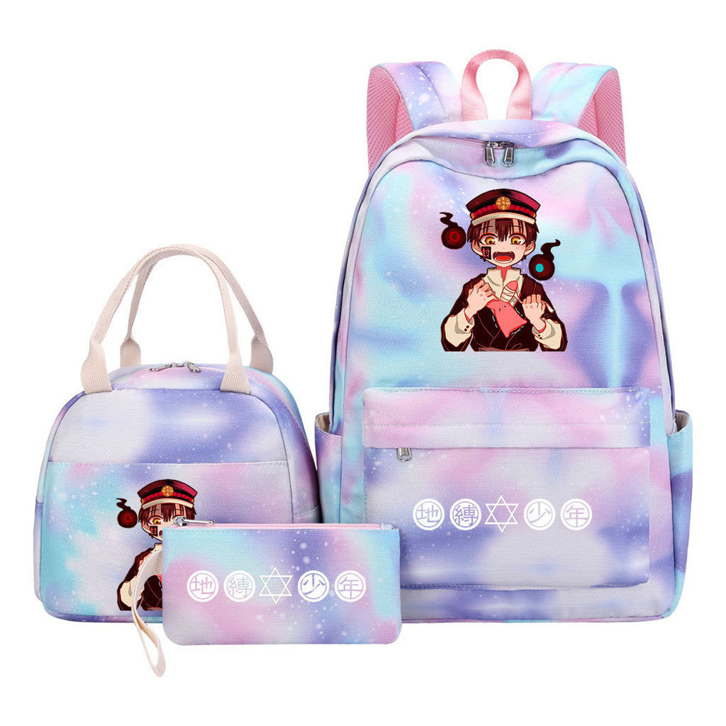 Teenage Student Girl Backpack Lunch Bag Three Piece Set Backpack