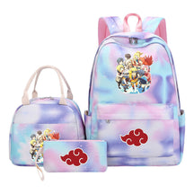 Naruto Student Girl Backpack Lunch Bag Three Piece Set Backpack Set