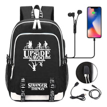 Strange Story Printed Usb Teenage Student Backpacks Men's And Women's Leisure Travel Backpack