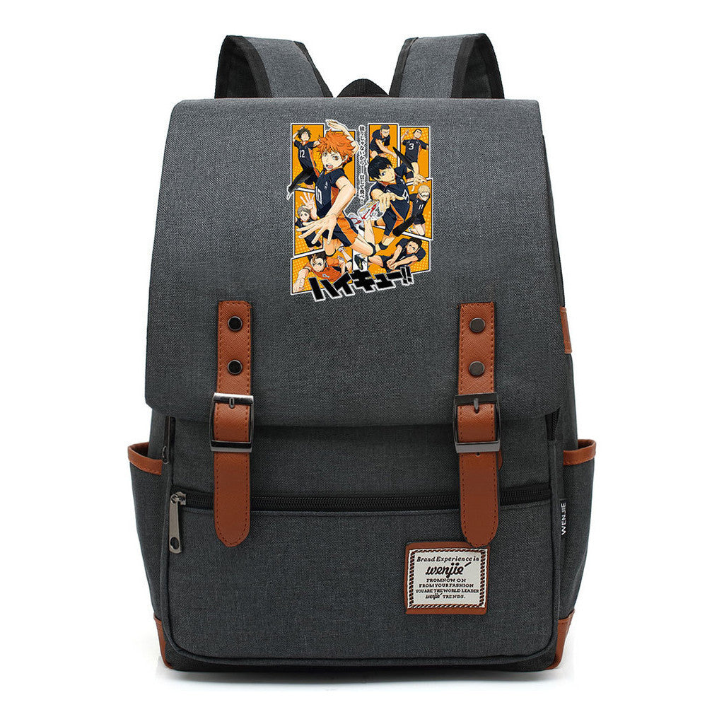 Volleyball Youth Printed Youth School Bag Casual Belt Buckle Classic Backpack
