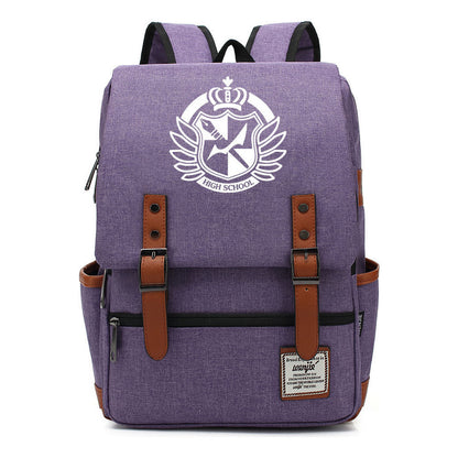 Printed Teenage Student Backpack For Men And Women With Casual Belt Buckle Classic Backpack