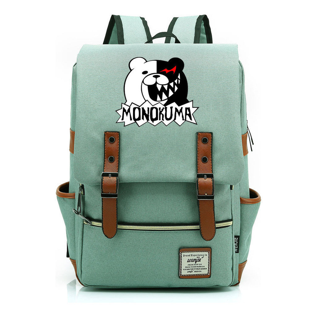 Printed Student Backpack With Men's And Women's Casual Belt Buckle, Classic Backpack