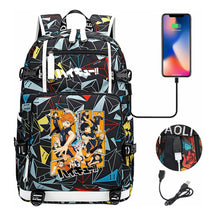 Volleyball Youth Usb Large Capacity Youth Student School Bag Men's And Women's Leisure Travel Backpack