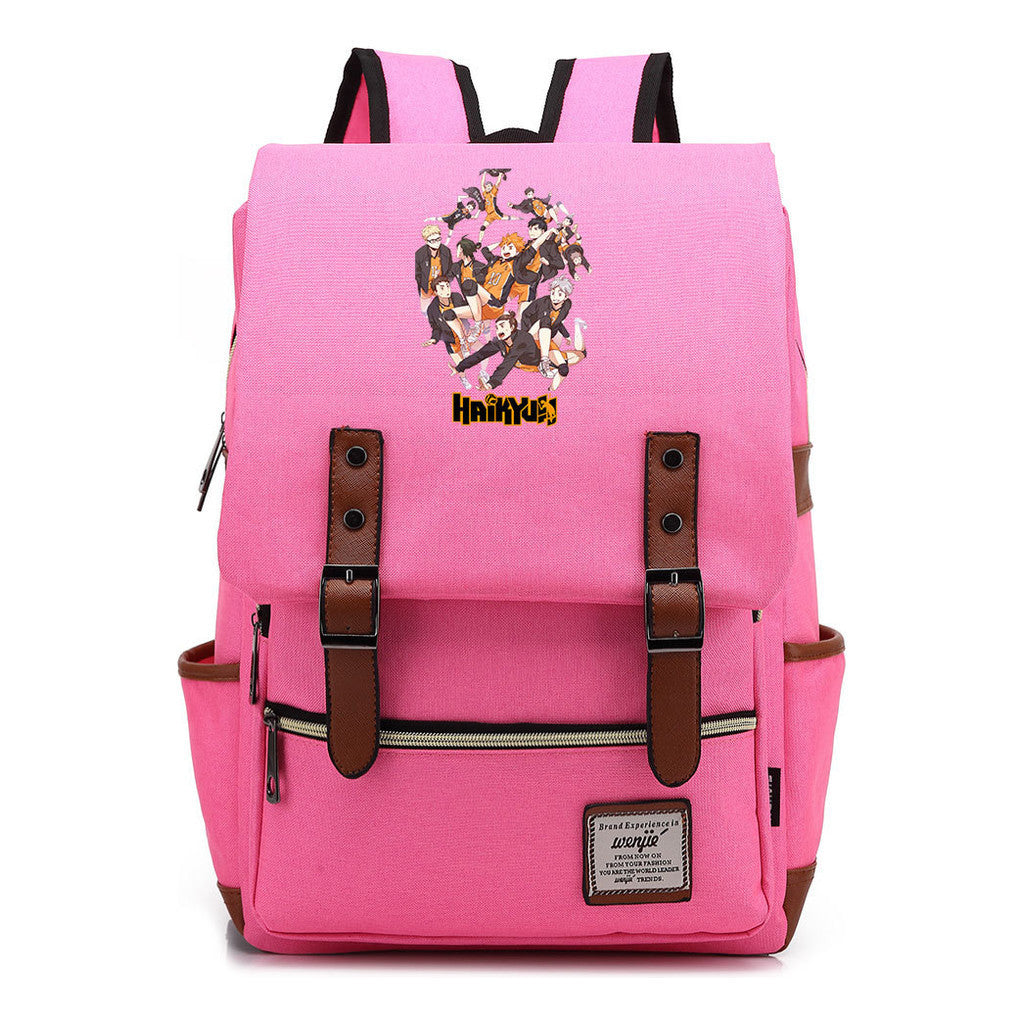 Volleyball Youth Printed Student School Bag Casual Belt Buckle Classic Backpack