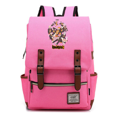 Volleyball Youth Printed Student School Bag Casual Belt Buckle Classic Backpack