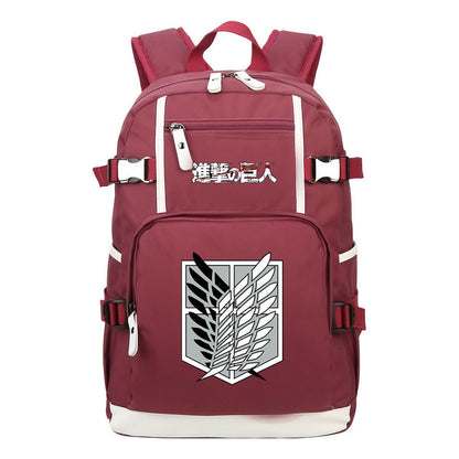 Giant Wings Of Cartoon And Anime Attack Student Backpacks, Men's And Women's Backpacks, Leisure Travel Backpacks