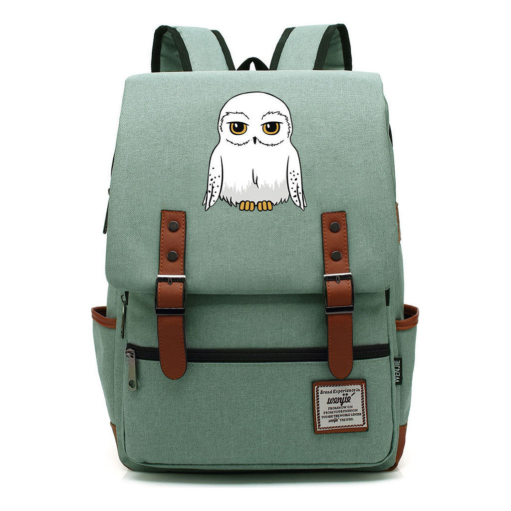 School Of Witchcraft And Wizardry Printed Student School Bag Casual Belt Buckle Classic Backpack