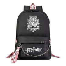 School Of Witchcraft And Wizardry Emblem Usb Student School Bag Leisure Travel Backpack
