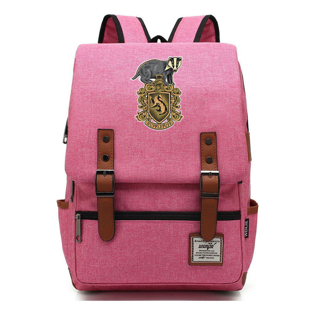 Printed Youth Student School Bag Casual Belt Buckle Classic Backpack 38*27*12.5cm