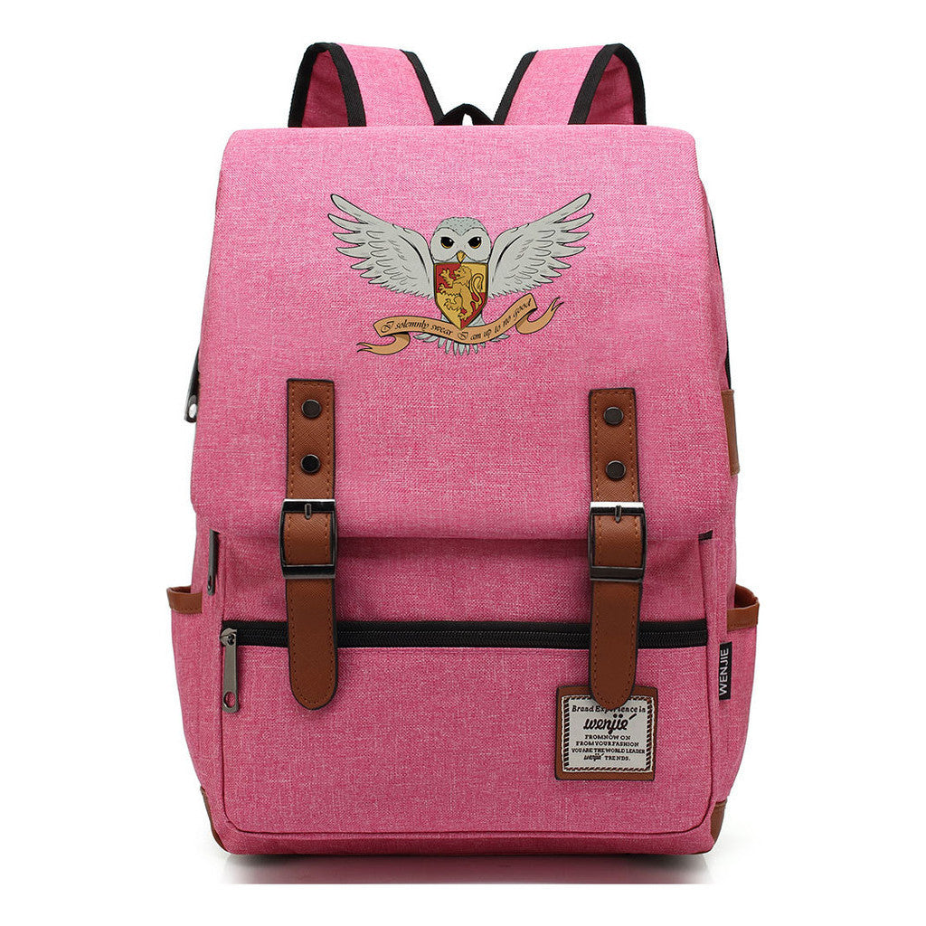 School Of Witchcraft And Wizardry Printed Student Backpack For Men And Women, Casual Belt Buckle, Classic Backpack 43*29*13.5cm