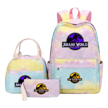 Jurassic Park Dinosaur Youth School Bag Lunch Bag Three Piece Set Backpack Set