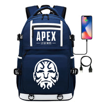 Apex Hero Print Usb Youth School Bag Backpack Leisure Travel Backpack