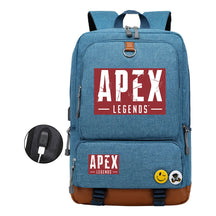Apex Hero Print Usb Youth School Bag Leisure Travel Backpack