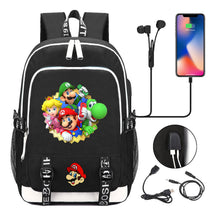 Super Mario Usb Youth School Bag Men's And Women's Leisure Sports Backpack