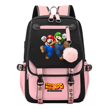 Printed Usb Youth Student Backpack For Men And Women With Casual Woven Strap Flap Backpack