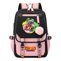 Printed Usb Youth Student Backpack For Men And Women With Casual Woven Strap Flap Backpack