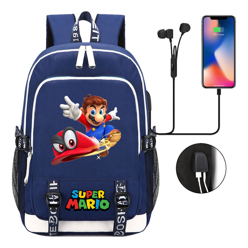 Usb Youth Student Backpack For Men And Women's Leisure Sports Backpack
