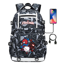 Superhero Printed Youth Student Backpack Men And Women's Leisure Travel Backpack