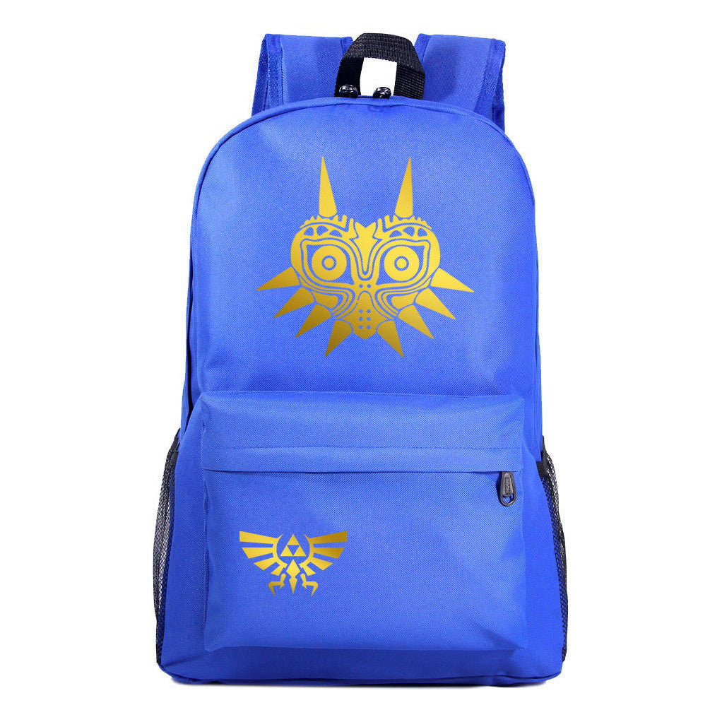 Golden Printed Student Backpack Casual Backpack
