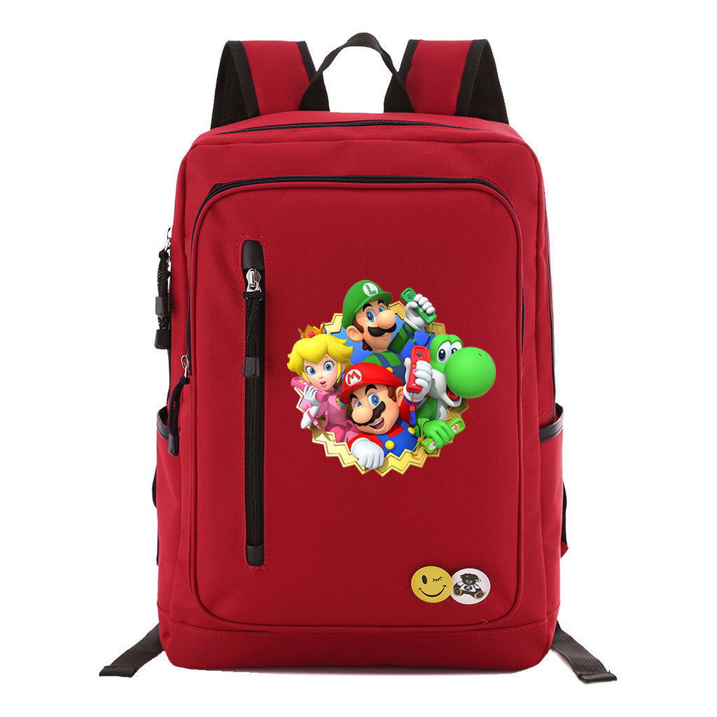Game Super Mario Print Youth Student School Bag Leisure Travel Backpack