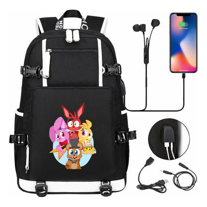 Toy Bear Game Usb Large Capacity Youth Student School Bag Leisure Travel Backpack