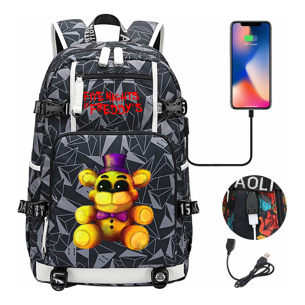 Toy Bear Game Peripheral Usb Youth Student Backpack For Men And Women's Leisure High-capacity Travel Backpack