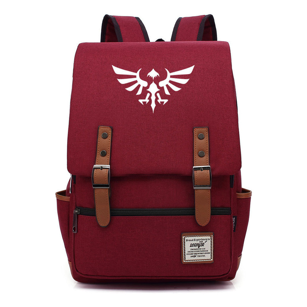 Game Zelda Printed Youth Student Backpack For Men And Women, Casual Belt Buckle, Classic Backpack