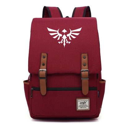 Game Zelda Printed Youth Student Backpack For Men And Women, Casual Belt Buckle, Classic Backpack