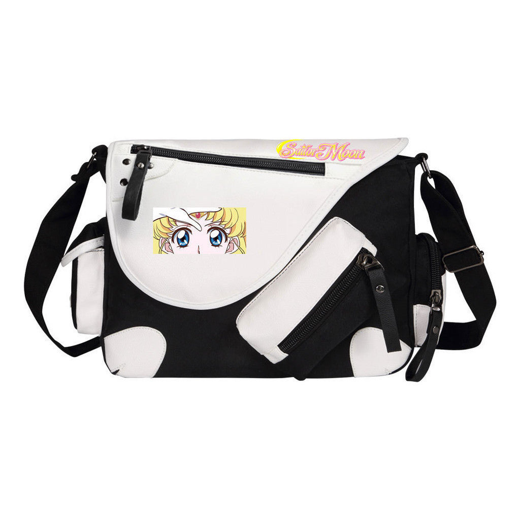 Beauty Girl Warrior Printed Youth Student School Bag Canvas Single Shoulder Bag Men's And Women's Casual Straddle Backpack