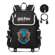 School Of Witchcraft And Wizardry Lion Print Usb Youth Student Backpack For Men And Women's Leisure Travel Backpack
