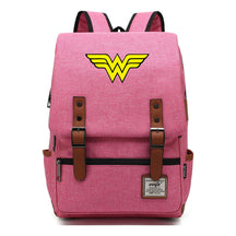 Anime Wonder Woman Printed Youth Student School Bag Men's And Women's Leisure Belt Buckle Backpack
