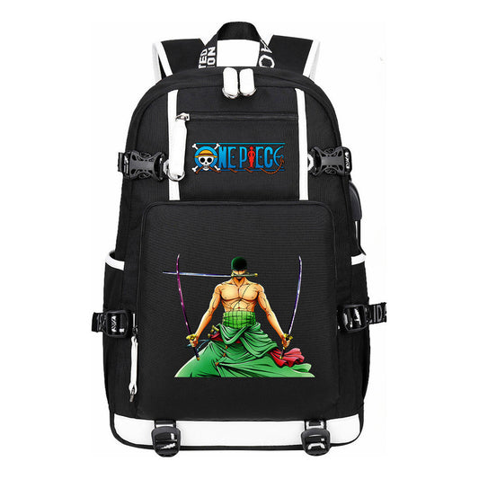 Pirate King Lufei Printed Youth Student Backpack With Large Capacity Leisure Travel Backpack