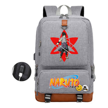 Naruto Print Usb Youth Student Backpack For Men And Women Leisure Travel Backpack