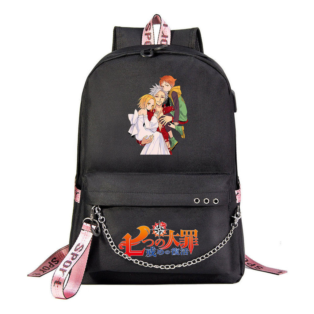 Usb Youth Student Backpack For Boys And Girls Leisure Travel Backpack