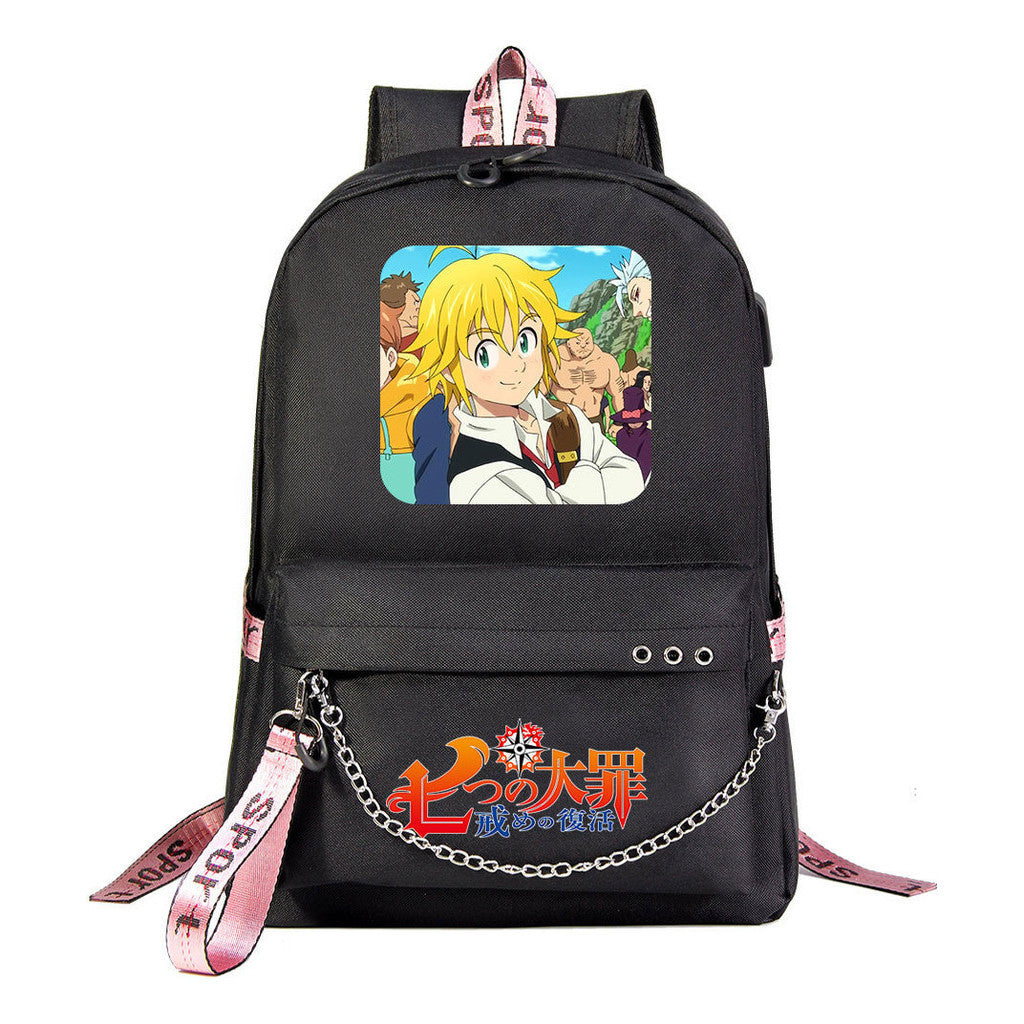 Usb Youth Student Backpack For Boys And Girls Leisure Travel Backpack