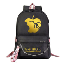 Golden Death Note Death God Usb Youth Student School Bag Leisure Travel Backpack