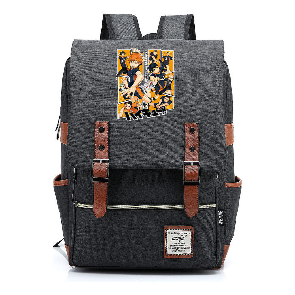 Volleyball Youth Printed Youth School Bag Casual Belt Buckle Classic Backpack