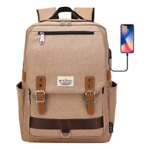 Printed Teenage Student Backpack For Men And Women With Casual Belt Buckle Usb Backpack