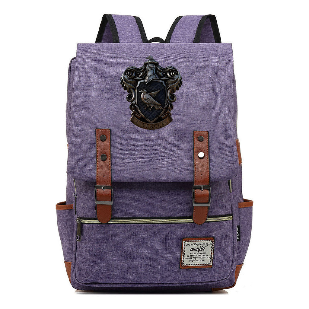 School Of Witchcraft And Wizardry Printed Youth Student School Bag Casual Belt Buckle Classic Backpack