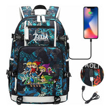 Legend Of Zelda Usb Youth Student Backpack For Leisure Travel Backpack