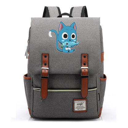 Printed Schoolbag Leisure Belt Buckle Classic Backpack Young Students