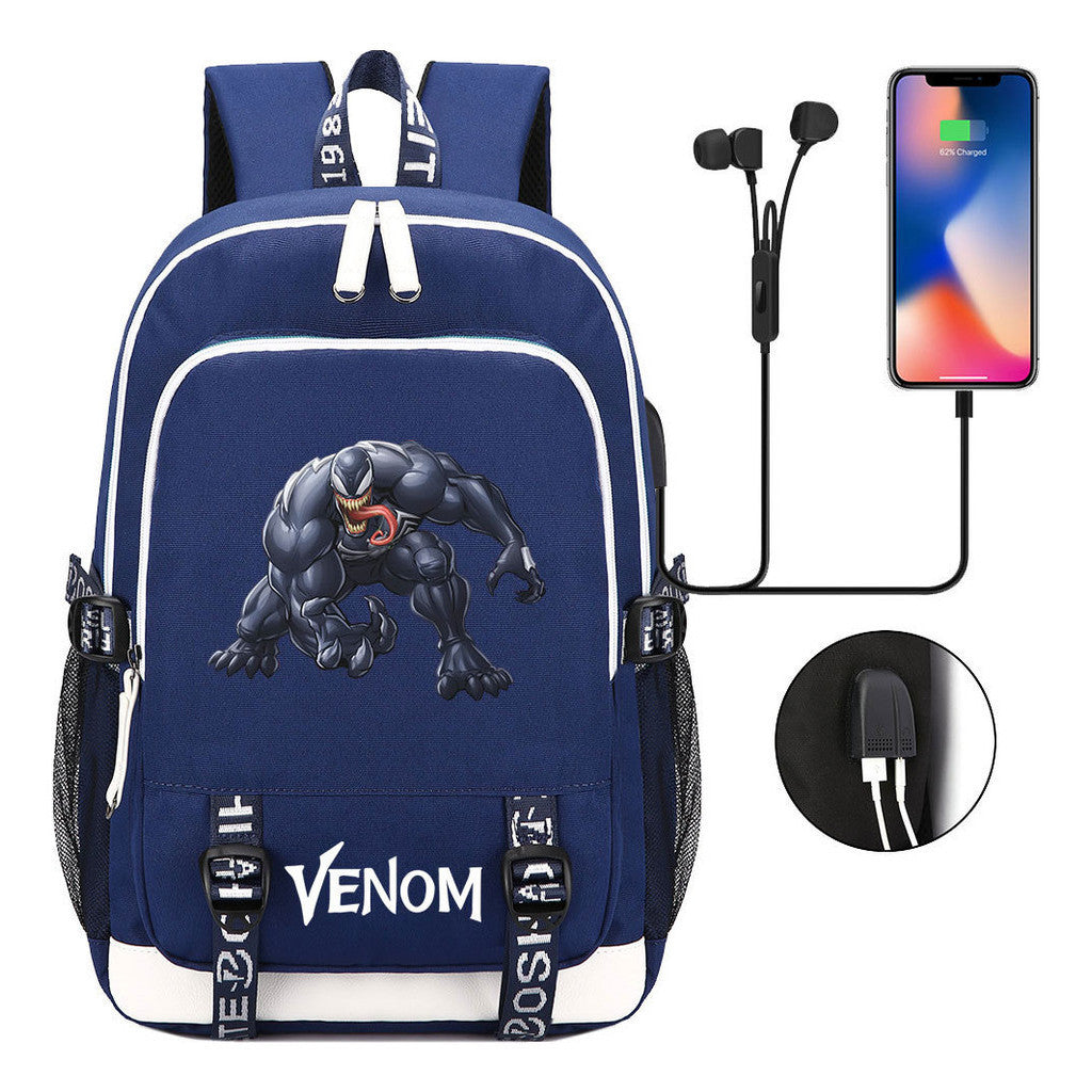 Youth Student Backpack Usb Men's And Women's Leisure Backpack
