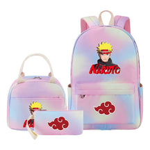 Naruto Teenage Girls School Bag Lunch Bag Three Piece Backpack Set