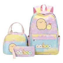 Game Corner Biology Youth Student Girls School Bag Lunch Bag Three Piece Set Backpack Set