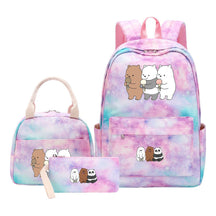 Cartoon Cute Three Cheap Bear Student Backpack Lunch Bag Three Piece Set Backpack Set