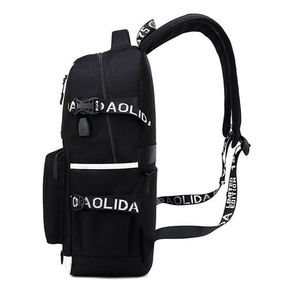Fashionable Space Printed Usb Student Backpack Backpack Leisure Travel Backpack